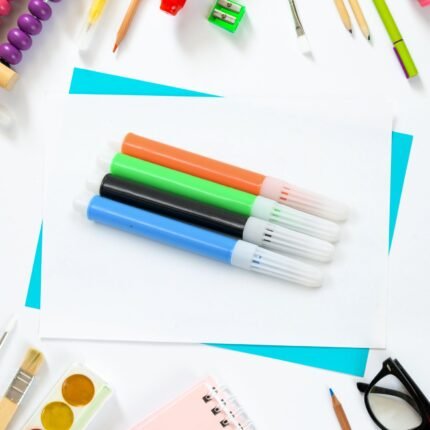 Marker Pen Set for Child 4-Piece Colorful Drawing Painting Kit for Crafts, DIY Projects, and Expression, better for Beginners and Gift Ideas