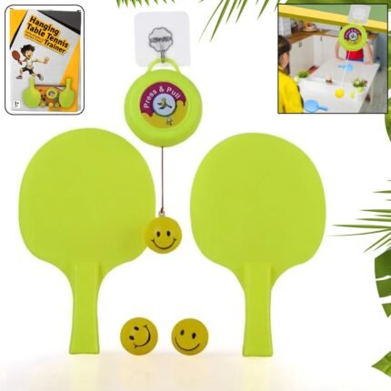 Compact Indoor Hanging Table Tennis Set with Three Balls Self-Training Equipment for Solo Practice, Skill Development, and Fun (1 Set)