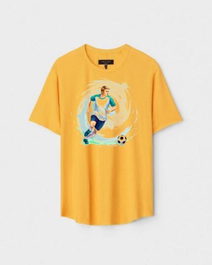 Unisex Designer Premium Quality Printed T-Shirt For Boys And Girls :: Cloth type : Cotton - Colour :: Yellow