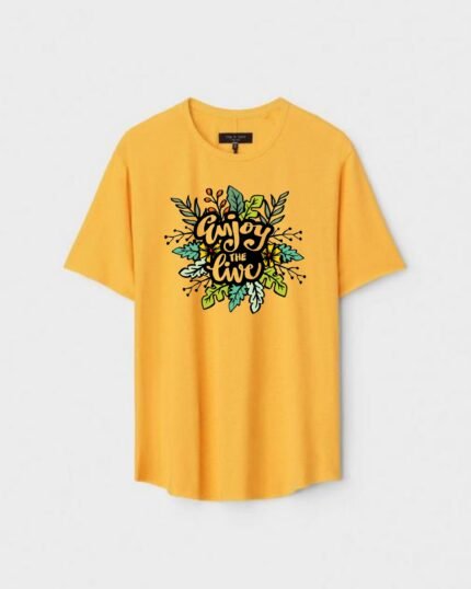 Unisex Designer Premium Quality Printed T-Shirt For Boys And Girls :: Cloth type : Cotton - Colour :: Yellow